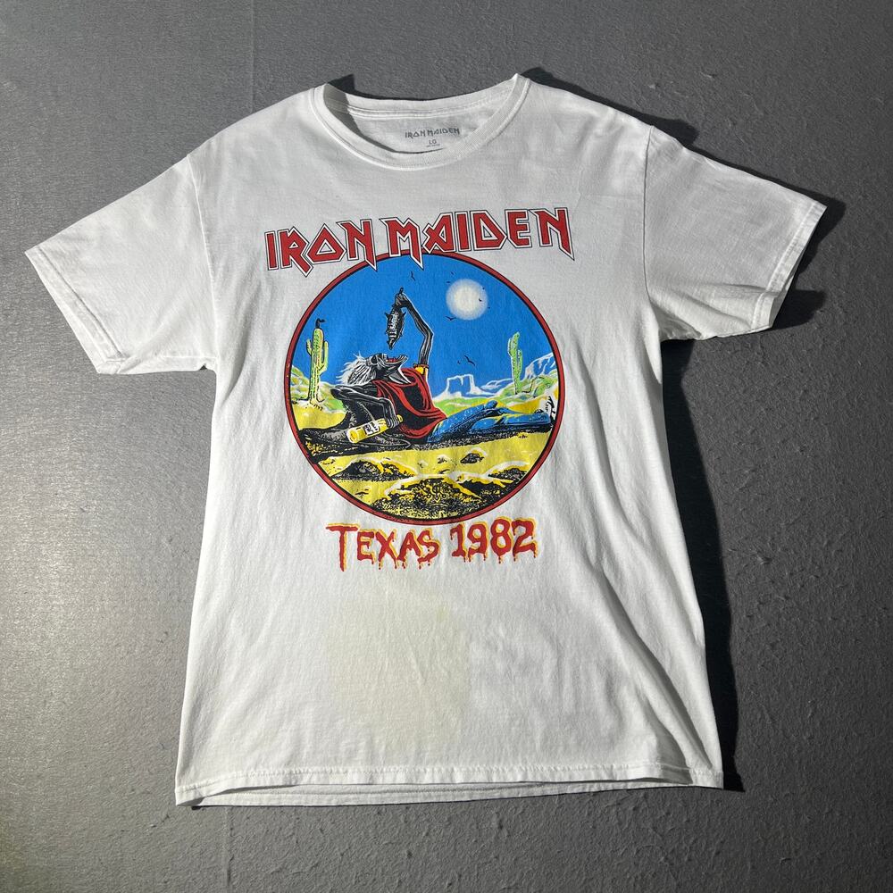 Iron Maiden Texas 1982 The Beast Tames Texas Tee L